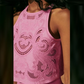 O Neck Sleeveless Top and Long Skirt Suit