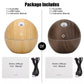 USB Aroma Humidifier Essential Oil Diffuser Ultrasonic Cool Mist Humidifier Air Humificador with 7 Color Change Air Humidifier Aroma Diffuser Essential Oil Humidifier Mist Maker Aromatherapy Wood